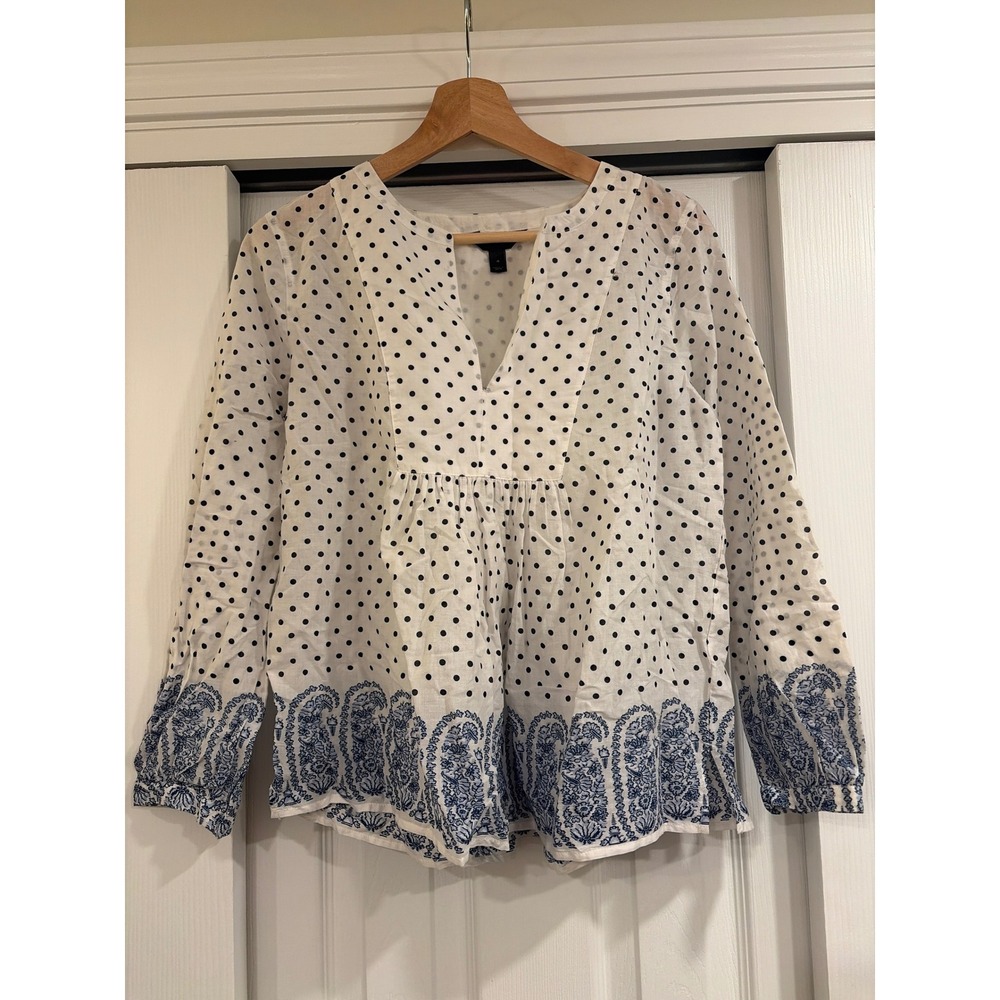 J Crew Polka Dot Blouse